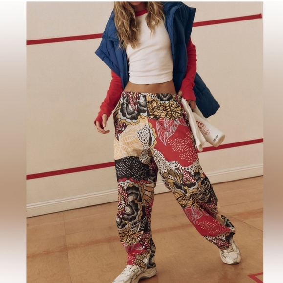 FP Movement by Free People Pants - Free People FP Movement Game Day Printed Pants Wildflower Retro Combo NWT Size L